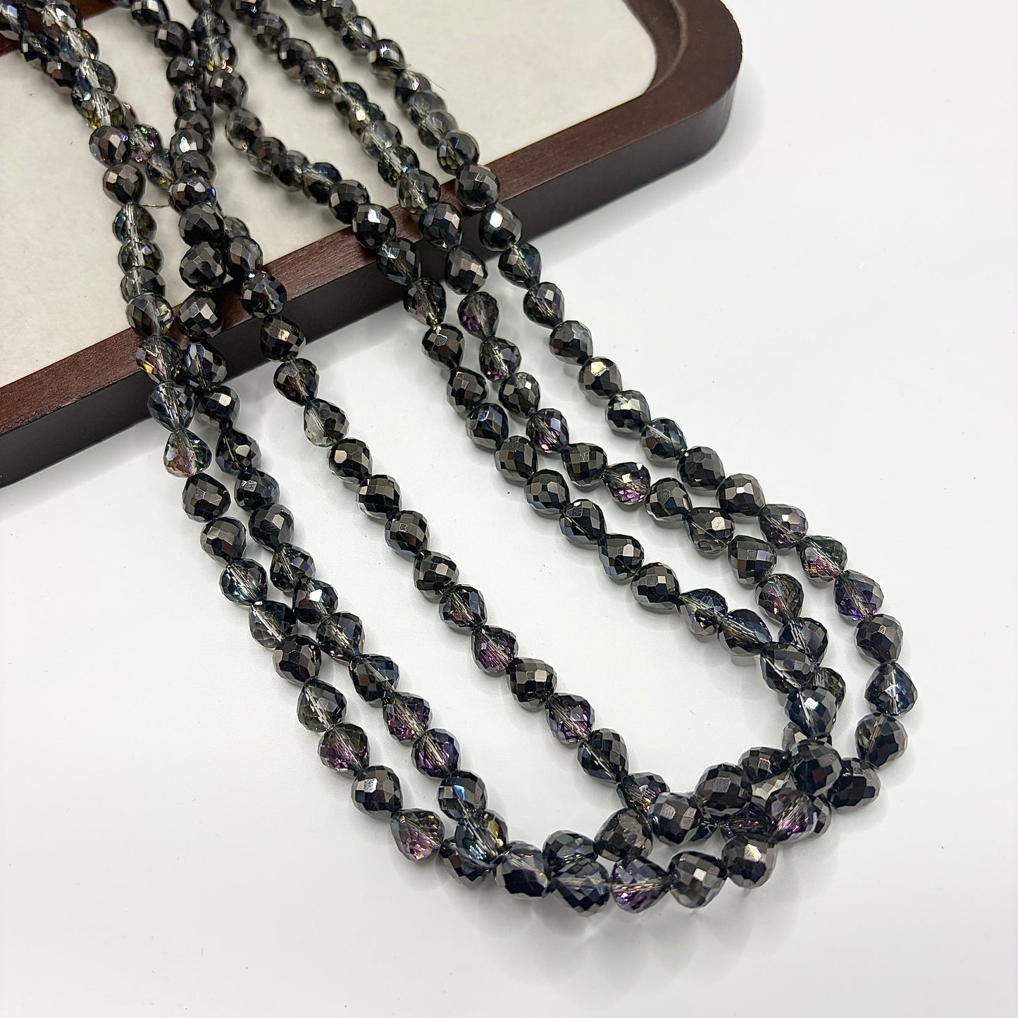 Tear drop water drop starburry glass bead size 8MM