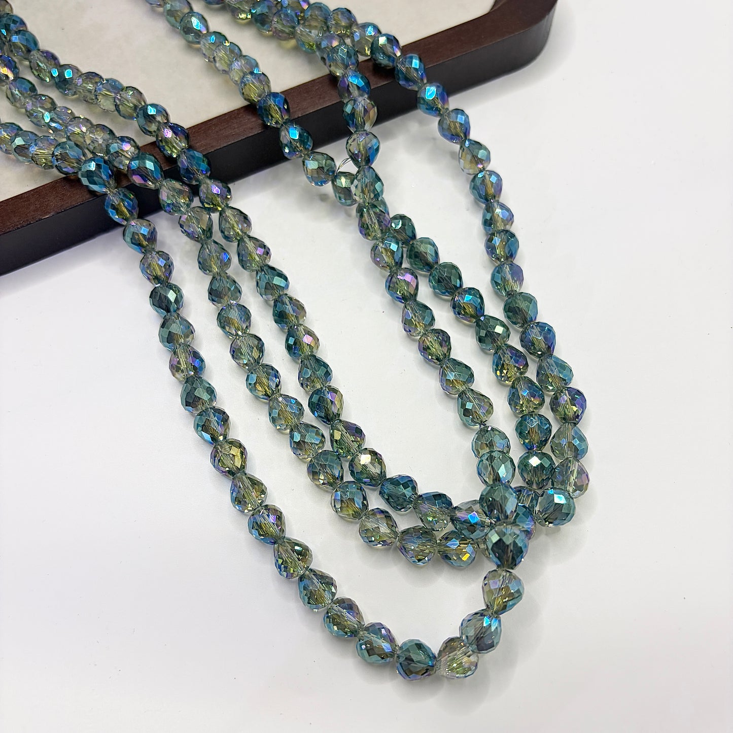 Tear drop water drop starburry glass bead size 8MM