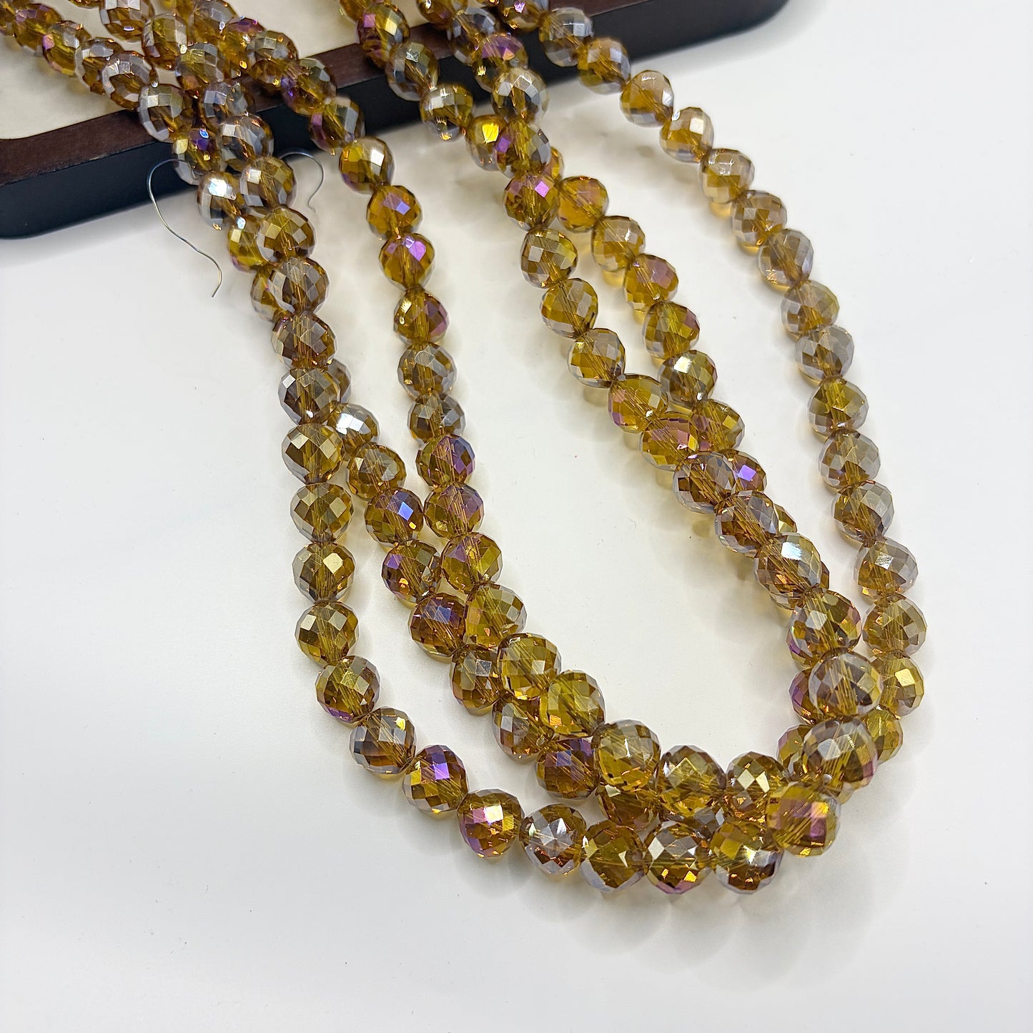 Tear drop starburry glass bead size 8MM