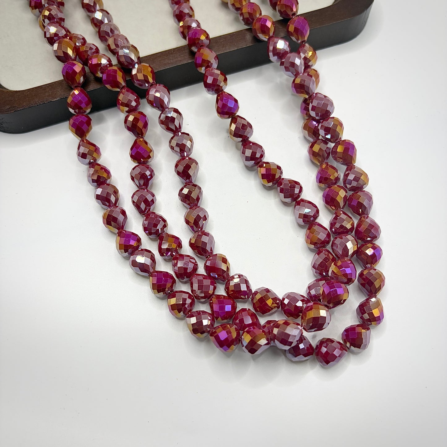Tear drop water drop starburry glass bead size 8MM