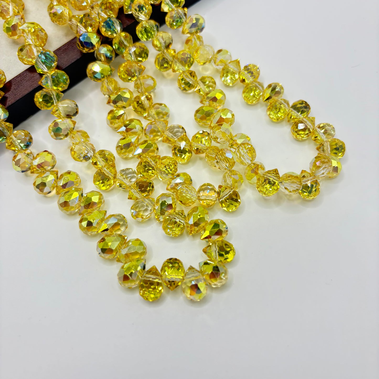 Tear drop starburry glass bead size 8mm