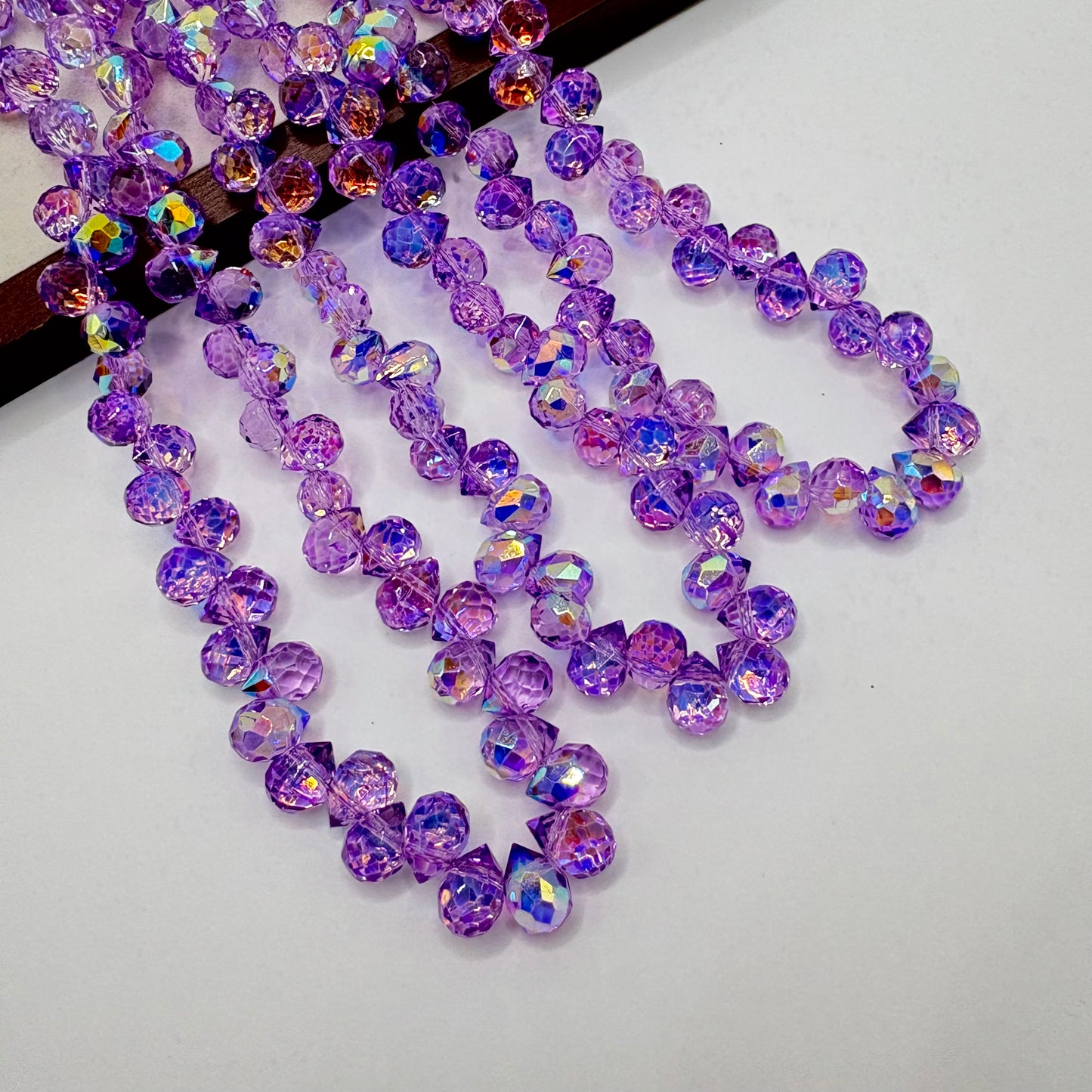 Tear drop starburry glass bead size 8mm