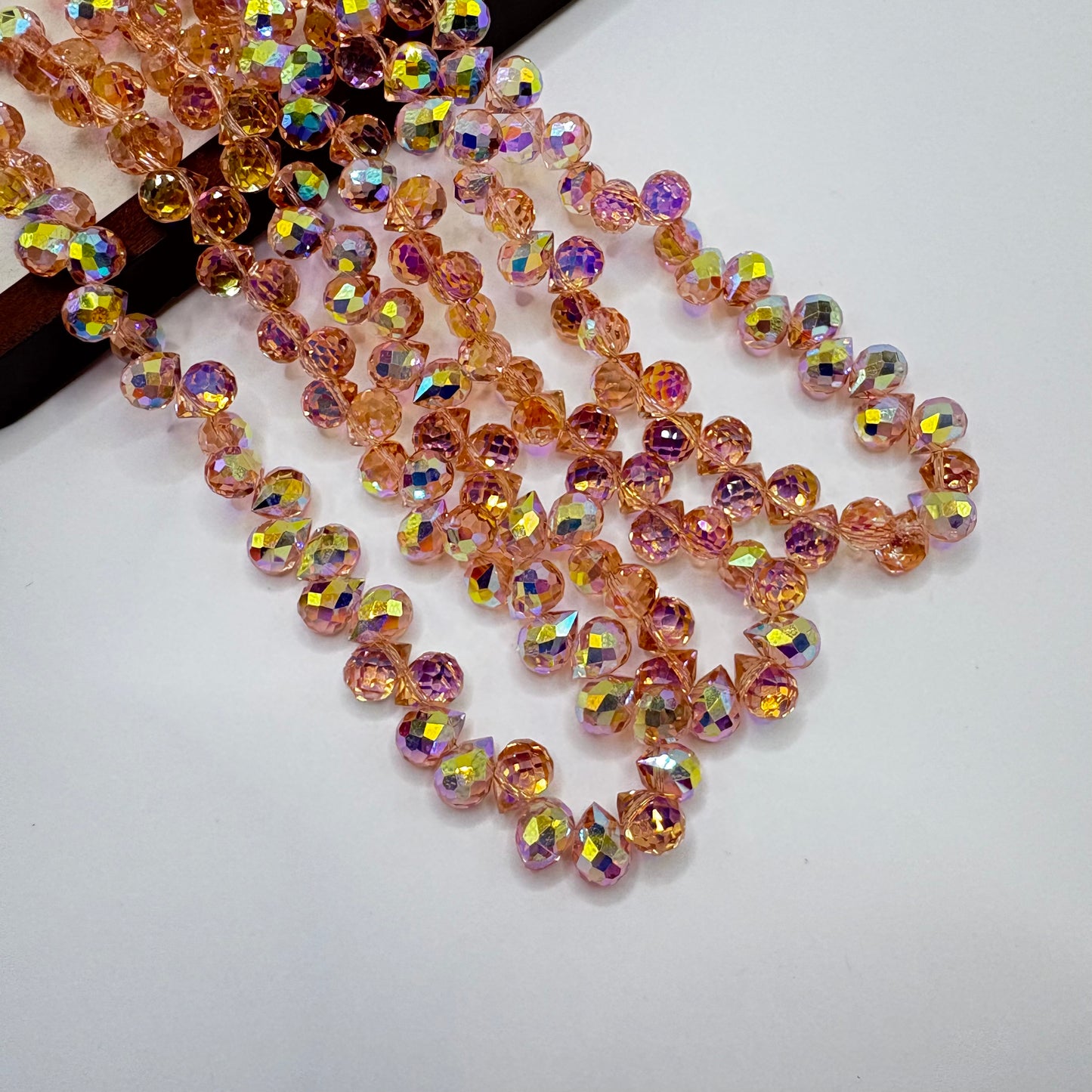 Tear drop starburry glass bead size 8mm