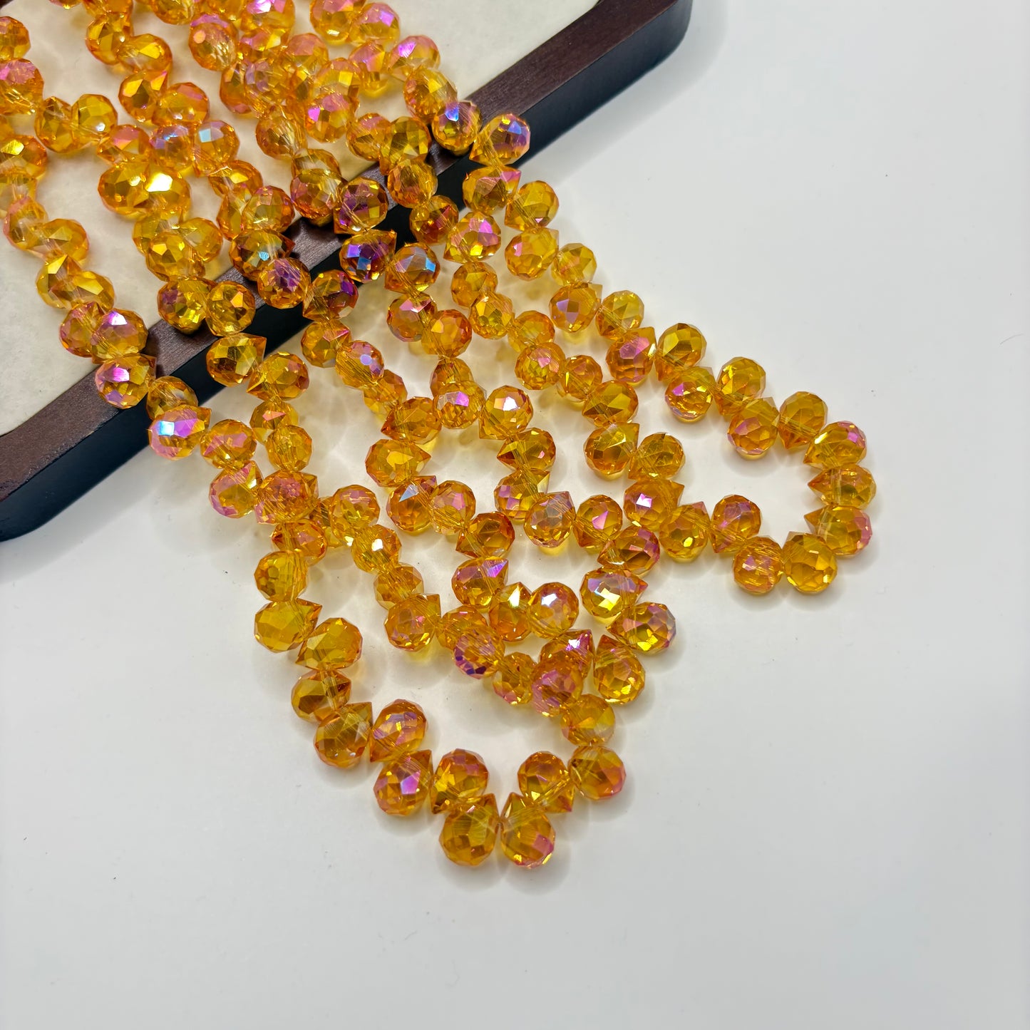 Tear drop starburry glass bead size 8mm