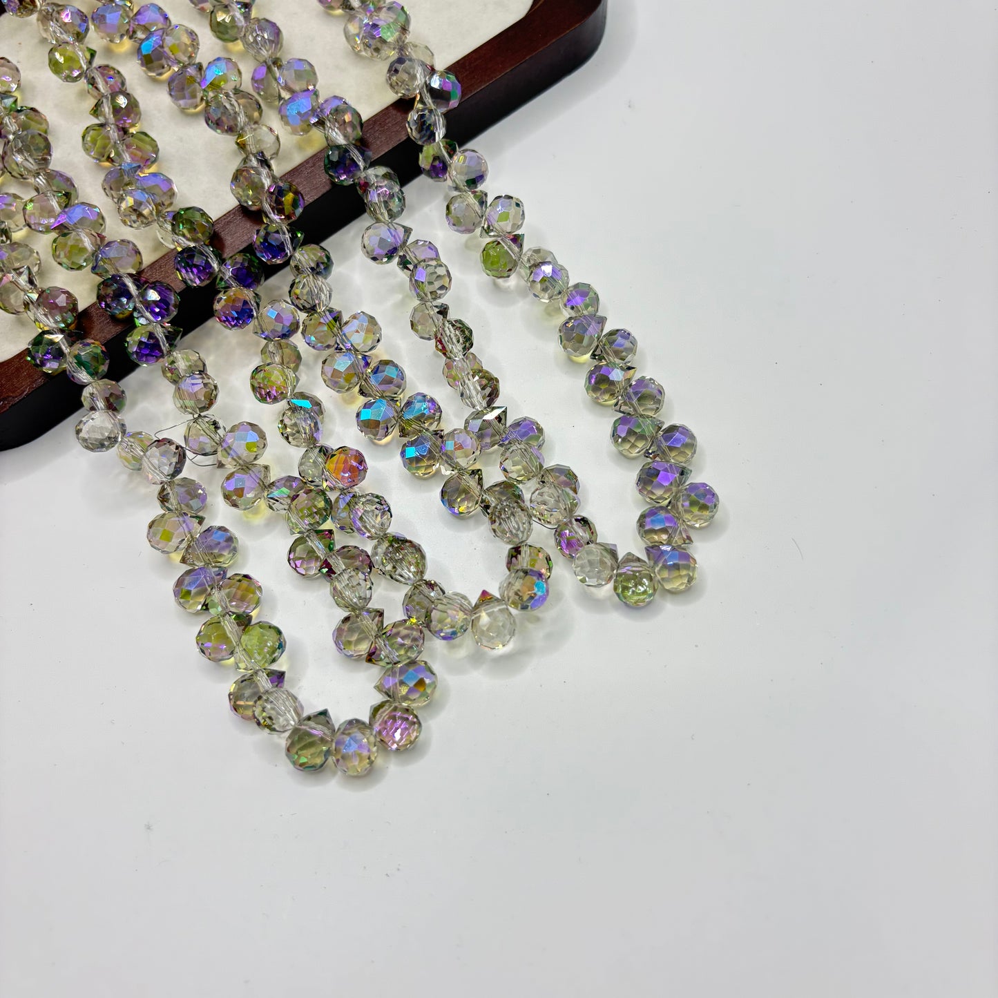 Tear drop starburry glass bead size 8mm
