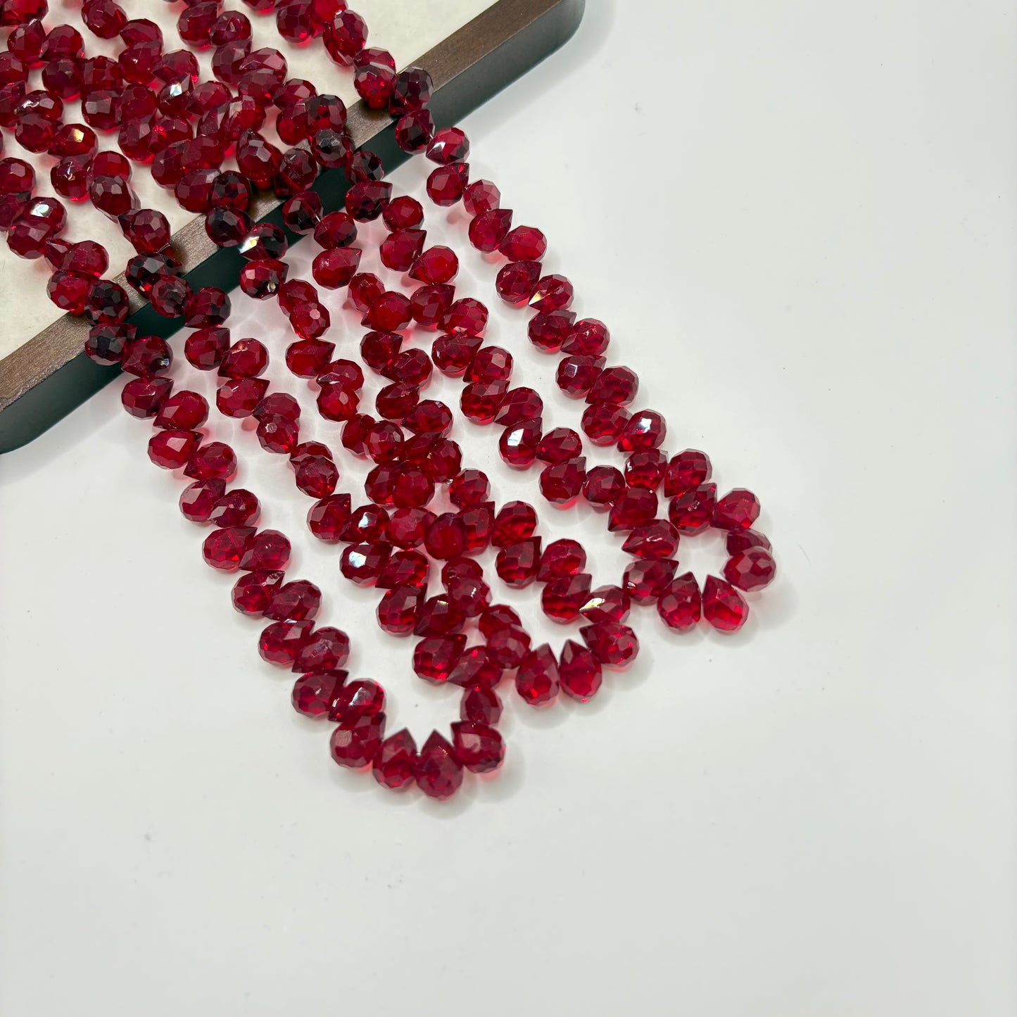 Tear drop starburry glass bead size 8mm