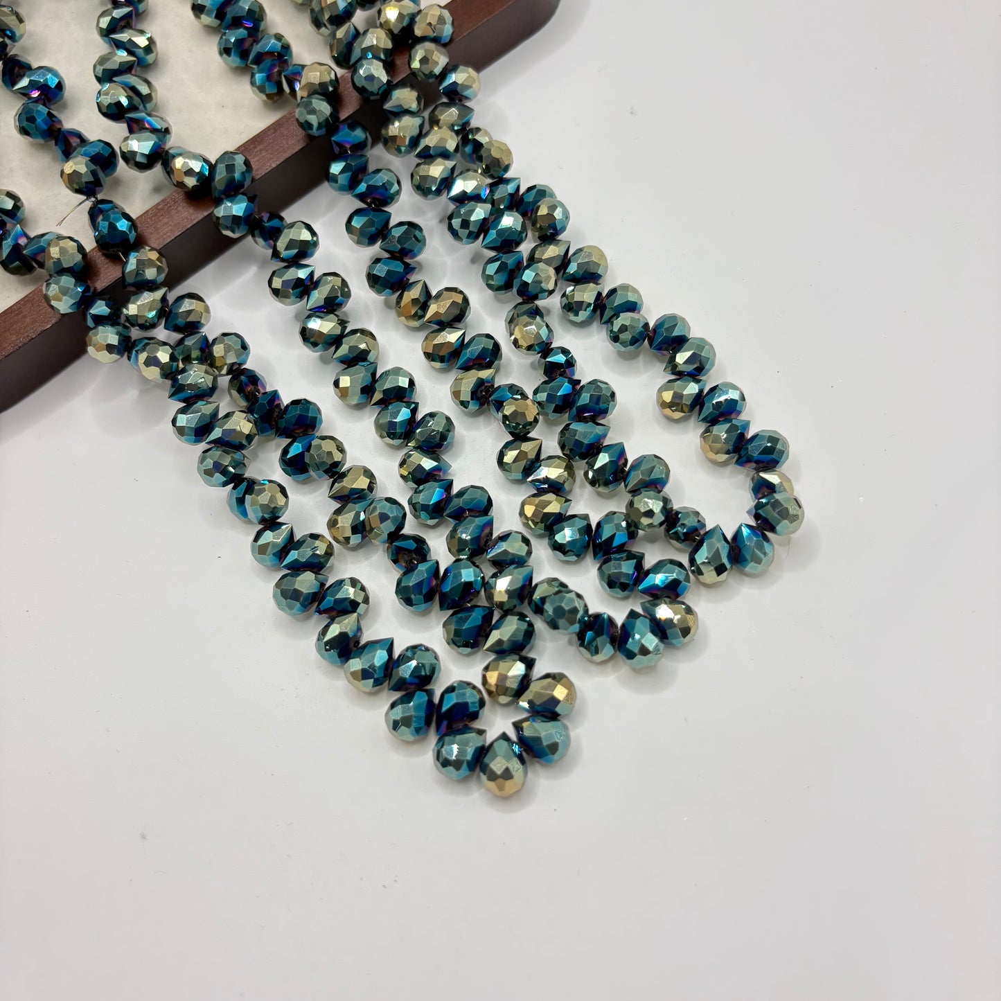Tear drop starburry glass bead size 8mm