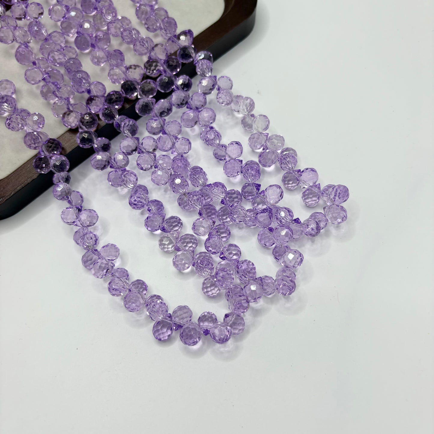 Tear drop starburry glass bead size 8mm