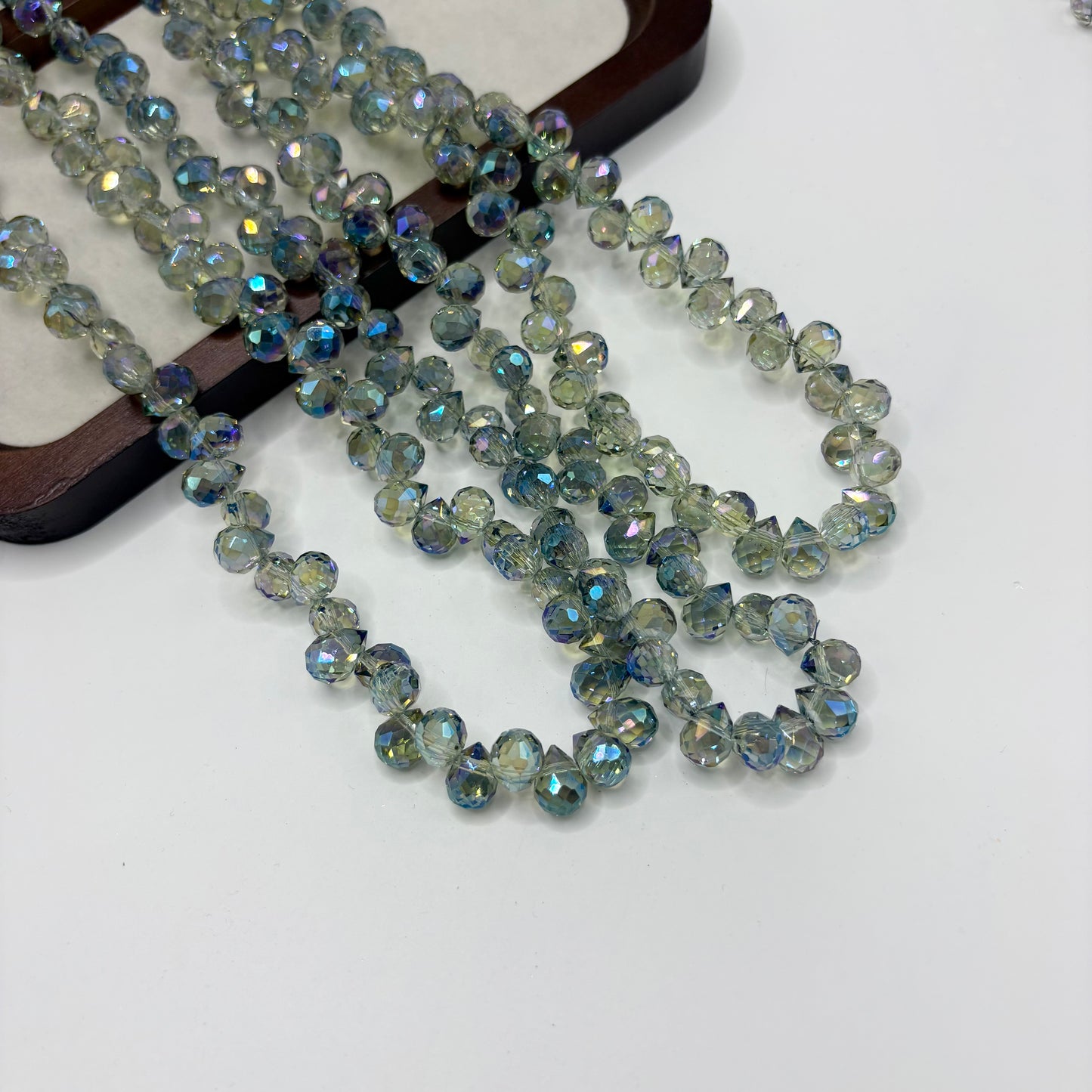 Tear drop starburry glass bead size 8mm