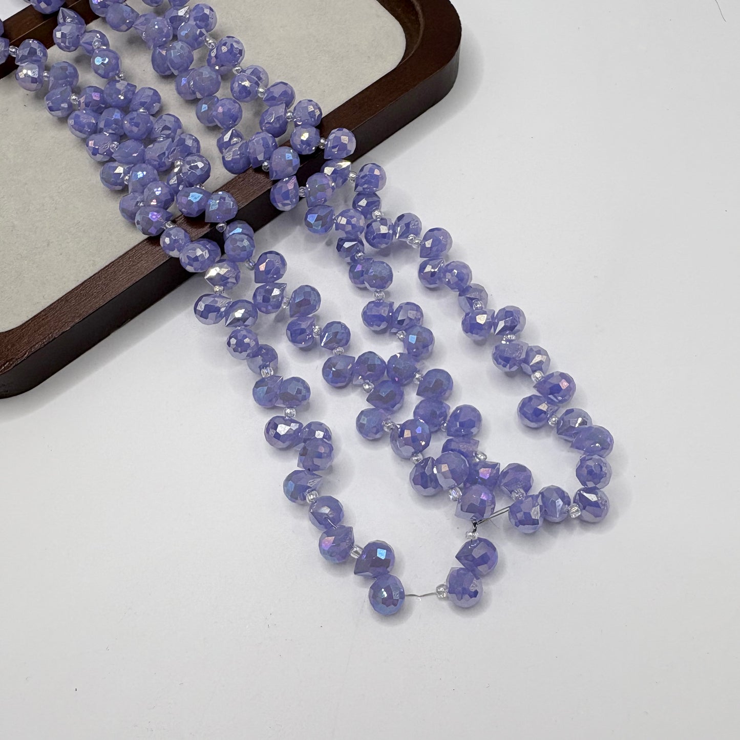 Tear drop starburry glass bead size 8mm